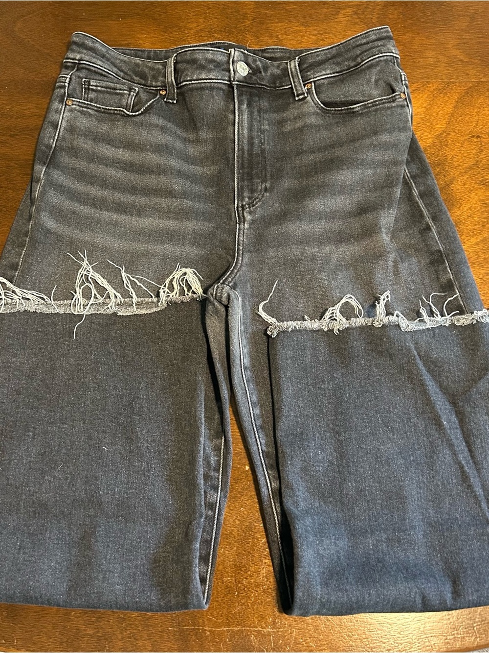 PAIGE Anissa -Black wide leg jeans